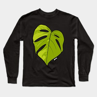 Monstera Deliciosa Aurea Variegation Houseplant Plant Lovers Long Sleeve T-Shirt